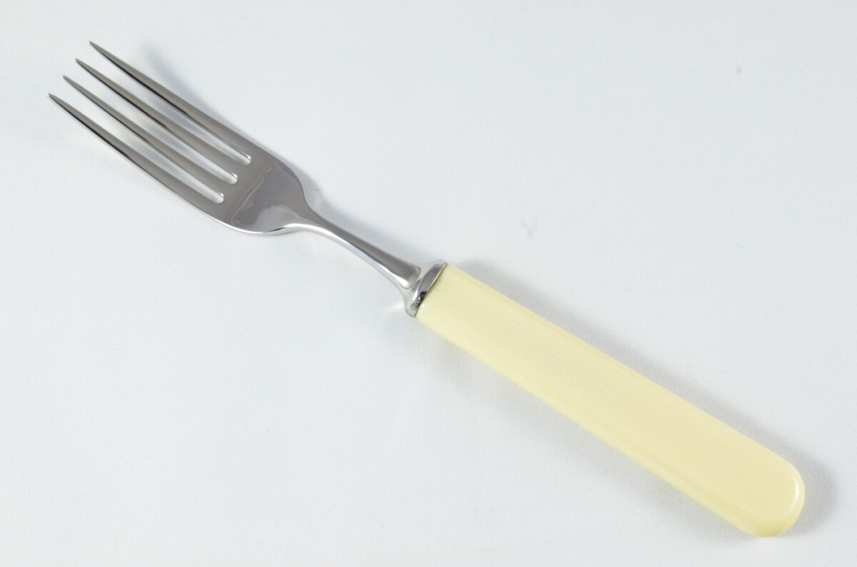 New Fantastic Genuine Cream Handle Table Knife & Fork Mirrored Finish Made In Sheffield England - Image 7