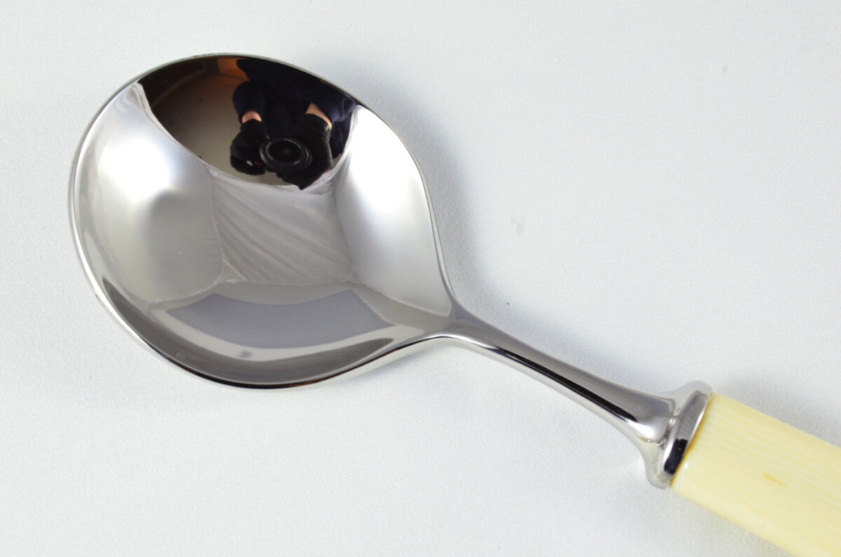 New Fantastic Genuine Cream Handle Soup Spoon Mirrored Finish Made In Sheffield England - Image 3