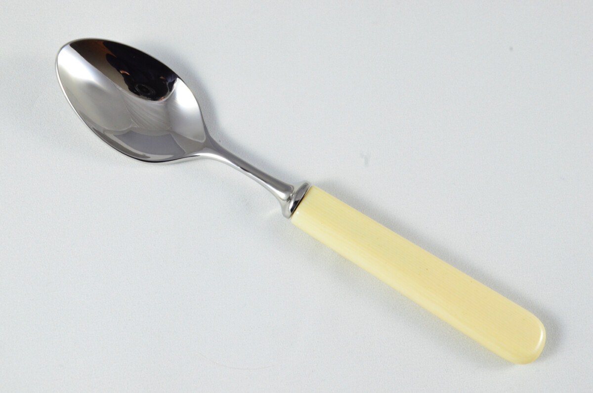 New Fantastic Genuine Cream Handle Tea Spoon Mirrored Finish Made In Sheffield England