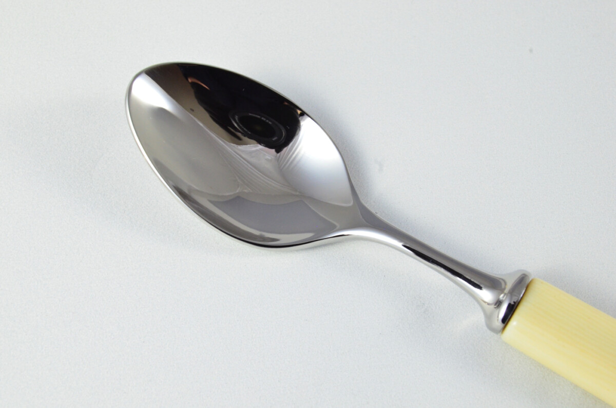 New Fantastic Genuine Cream Handle Tea Spoon Mirrored Finish Made In Sheffield England - Image 3
