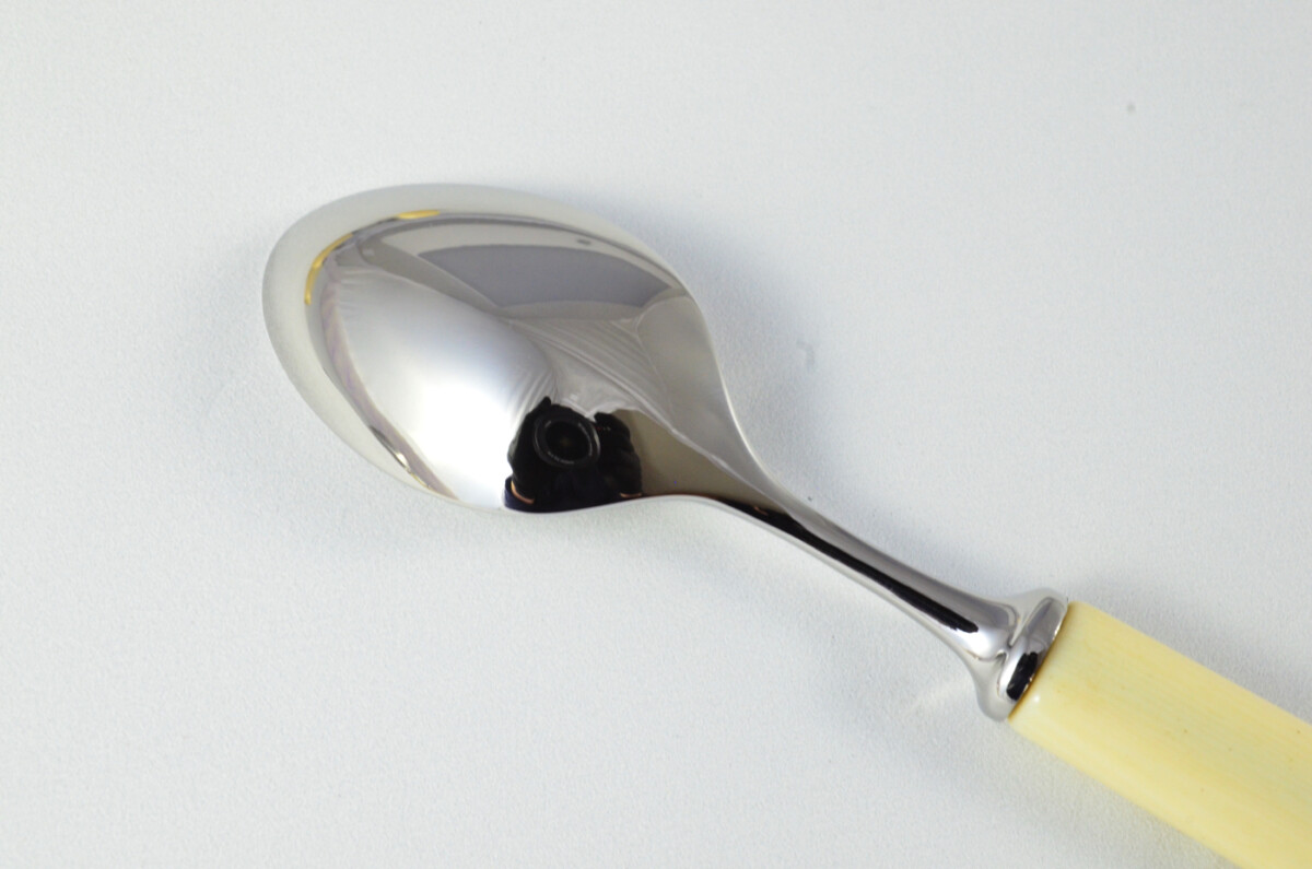 New Fantastic Genuine Cream Handle Tea Spoon Mirrored Finish Made In Sheffield England - Image 4