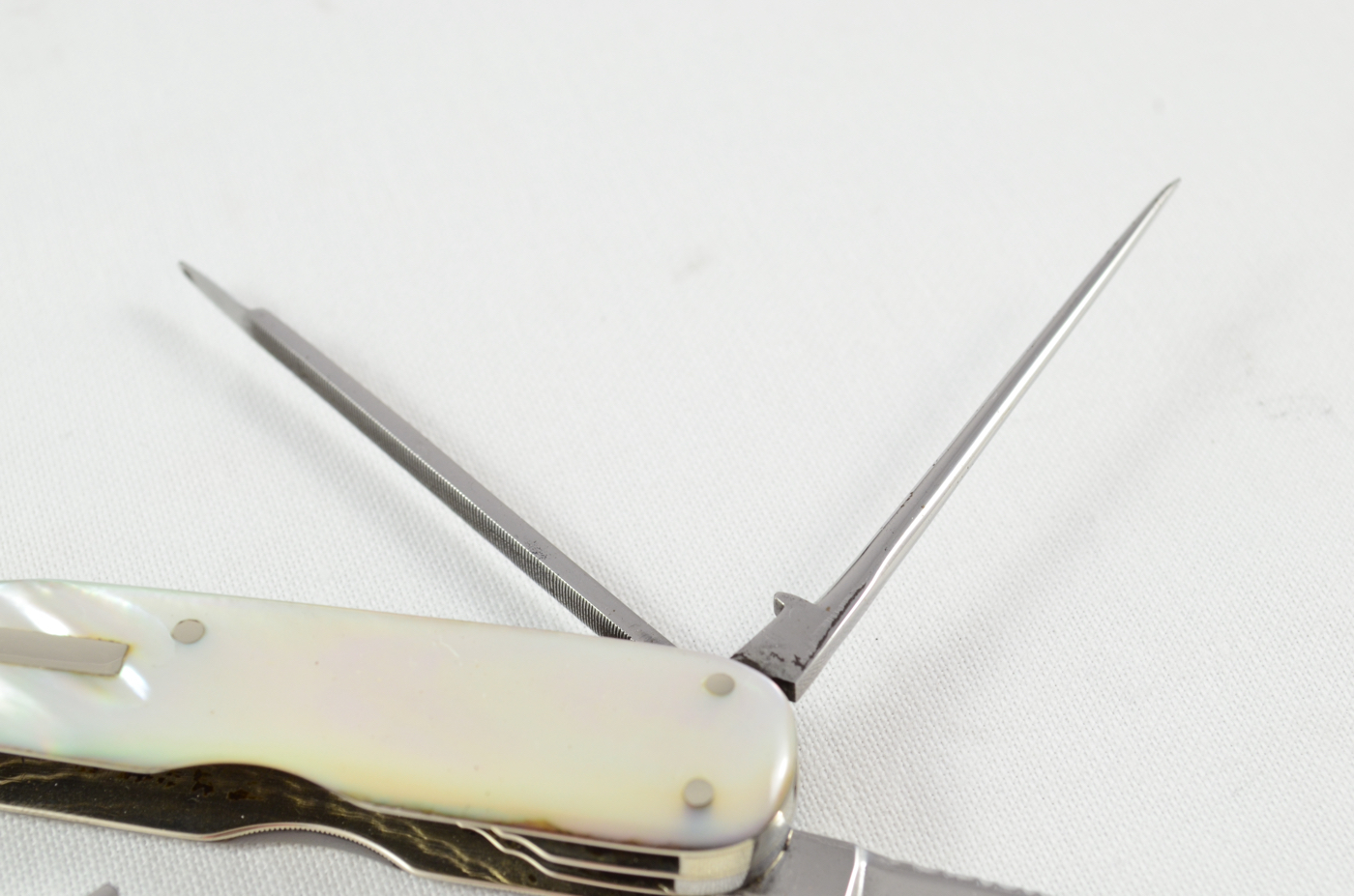 Ultra Rare IXL Wostenholme Mother of Pearl Handled 6 Piece Pen Knife Sheffield c.1940 - Image 5