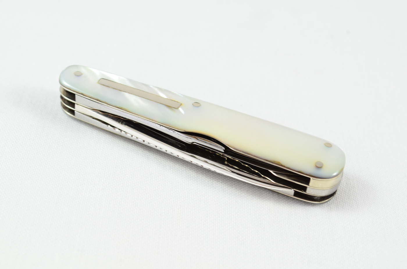 Ultra Rare IXL Wostenholme Mother of Pearl Handled 6 Piece Pen Knife Sheffield c.1940 - Image 10
