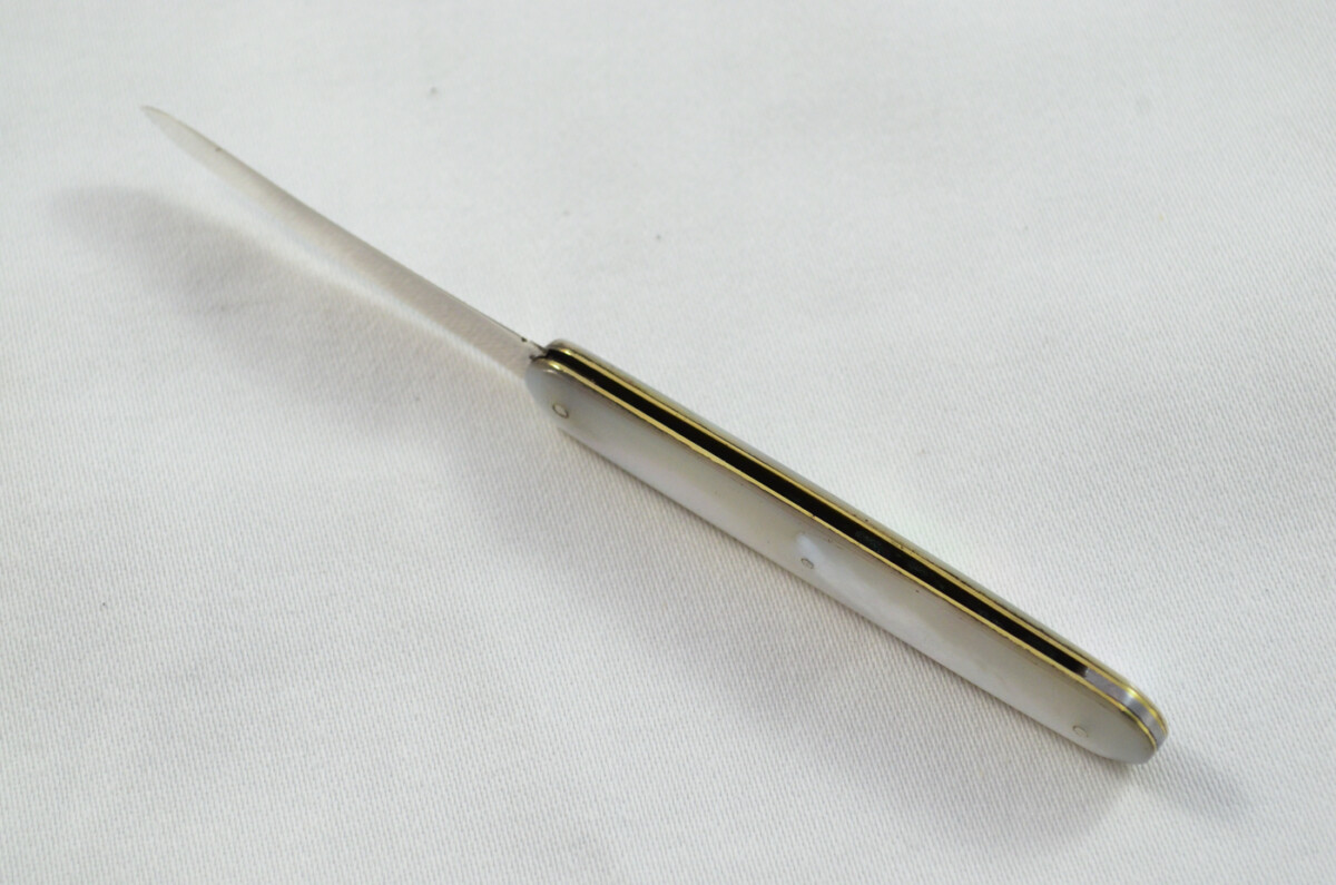 Sheffield James Dixon Solid Silver Bladed Mother Of Pearl Scaled Pen/Fruit Knife 1924 - Image 6