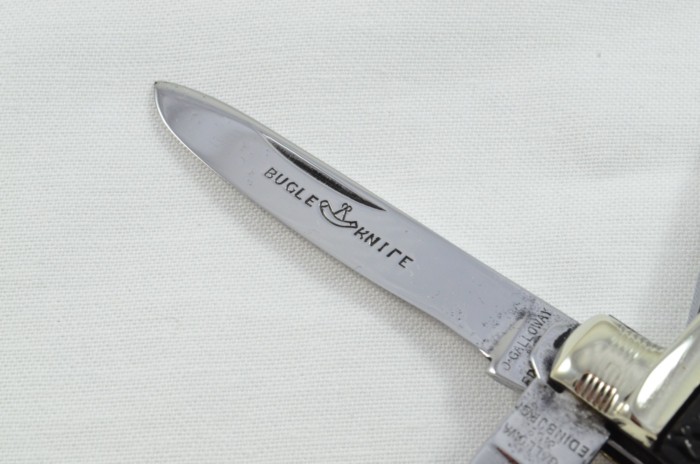 Amazing D Galloway Sportsman's Pen/Pocket Knife Buffalo Jigged Horn Scales c.1890 - Image 3