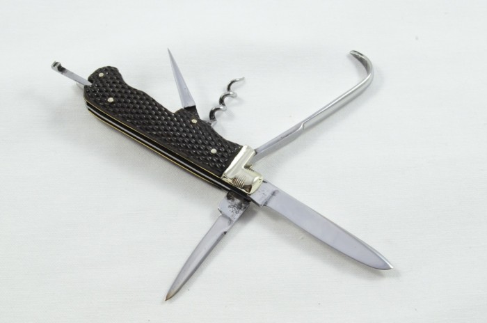 Amazing D Galloway Sportsman's Pen/Pocket Knife Buffalo Jigged Horn Scales c.1890 - Image 2
