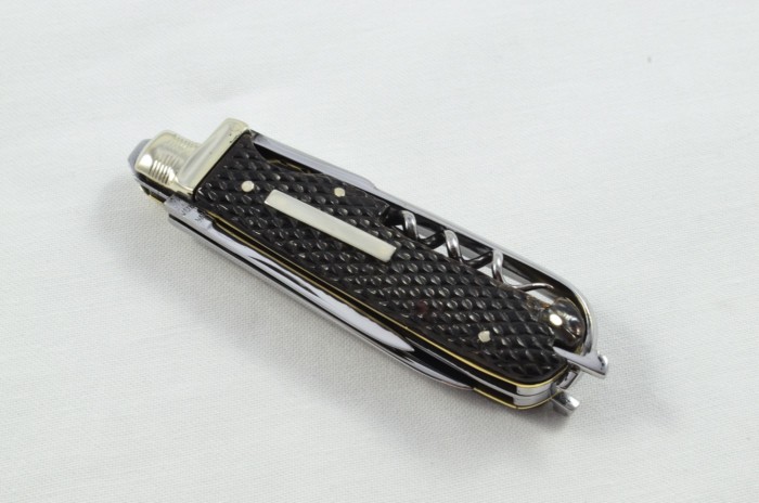 Amazing D Galloway Sportsman's Pen/Pocket Knife Buffalo Jigged Horn Scales c.1890 - Image 8