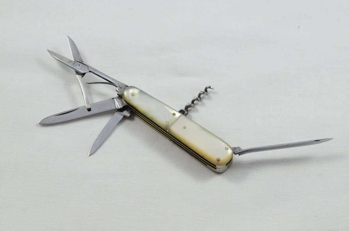 Antique 5 Piece Hand Restored Mother Of Pearl Pen/Pocket Knife c1900 - Giersch - Germany