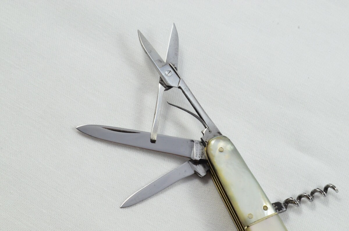 Antique 5 Piece Hand Restored Mother Of Pearl Pen/Pocket Knife c1900 - Giersch - Germany - Image 2