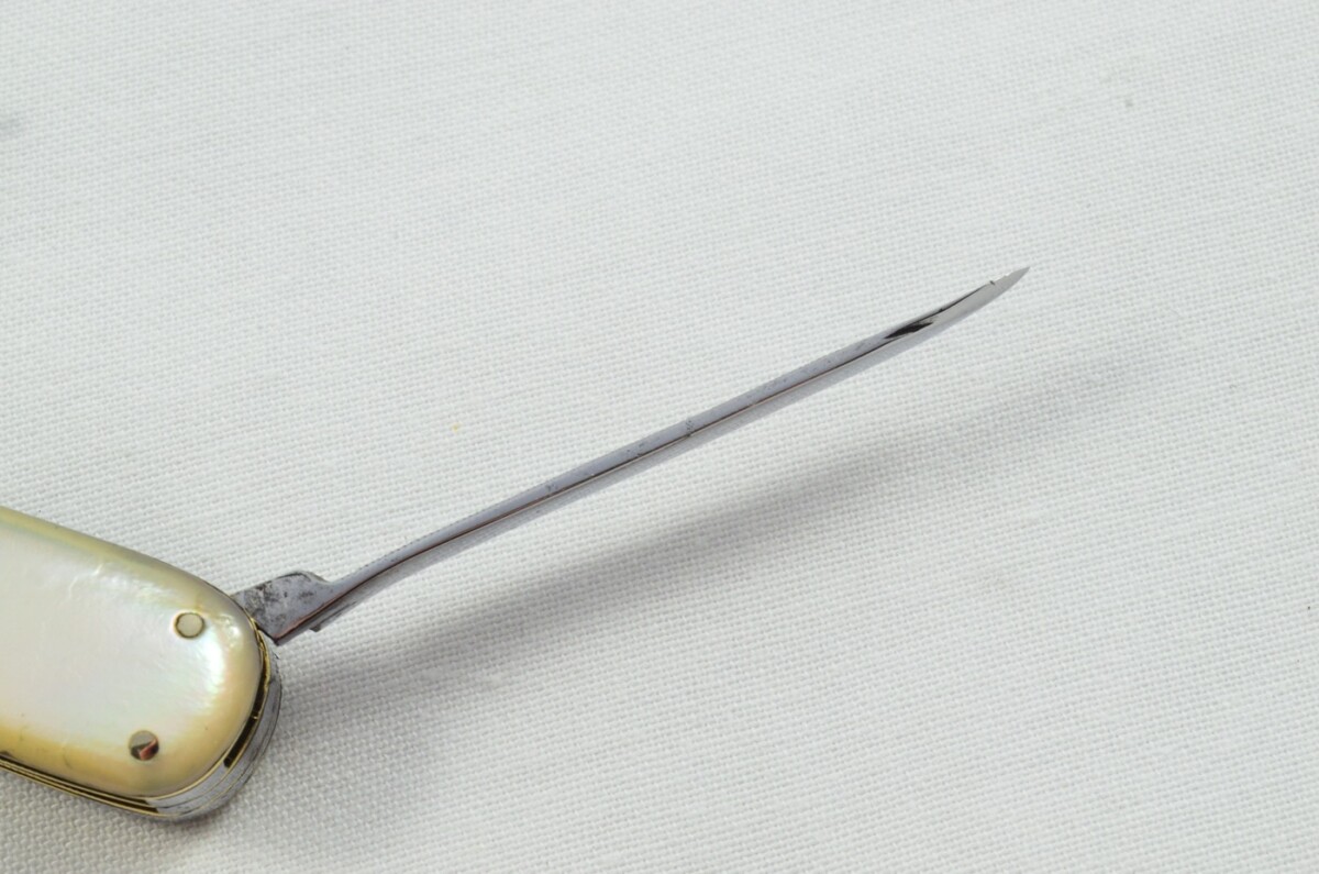 Antique 5 Piece Hand Restored Mother Of Pearl Pen/Pocket Knife c1900 - Giersch - Germany - Image 4