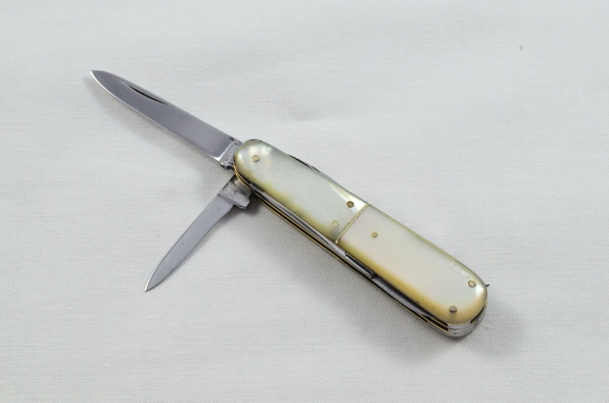 Antique 5 Piece Hand Restored Mother Of Pearl Pen/Pocket Knife c1900 - Giersch - Germany - Image 6