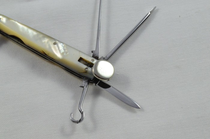 Antique 7 Piece Hand Restored Mother Of Pearl Pen/Pocket Knife c1900 - Sheffield - Smokers Interest - Image 2