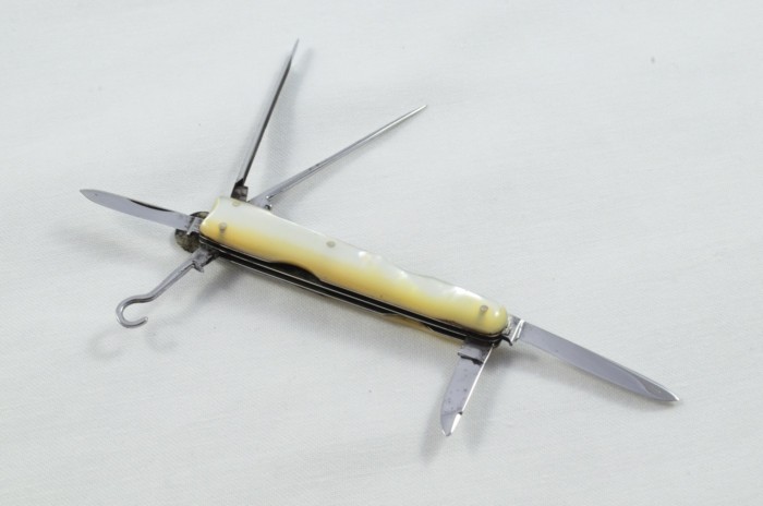Antique 7 Piece Hand Restored Mother Of Pearl Pen/Pocket Knife c1900 - Sheffield - Smokers Interest - Image 5