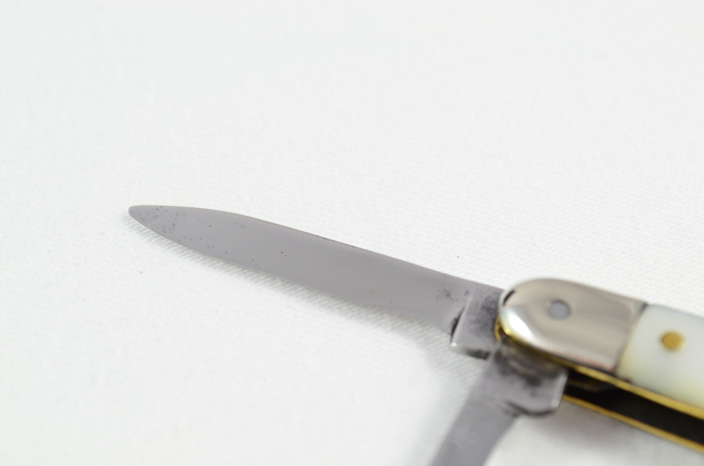 Antique 4 Bladed Sheffield Mother Of Pearl Handled Pen Knife - Image 4