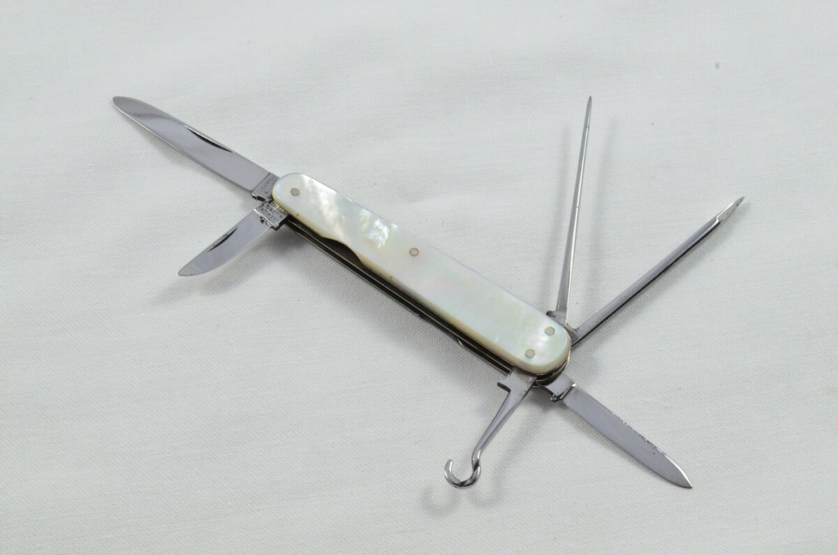 Antique 6 Piece Hand Restored Mother Of Pearl Pen/Pocket Knife c1900 - Sheffield - Levick & Sons