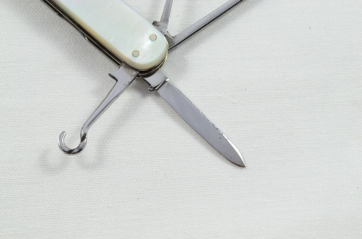 Antique 6 Piece Hand Restored Mother Of Pearl Pen/Pocket Knife c1900 - Sheffield - Levick & Sons - Image 3
