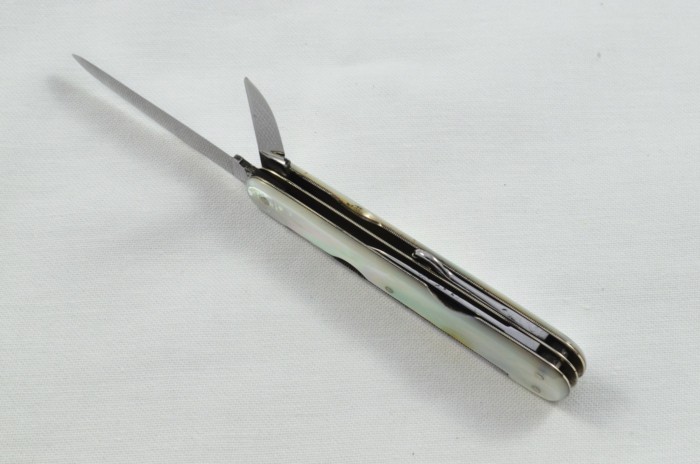 Antique 6 Piece Hand Restored Mother Of Pearl Pen/Pocket Knife c1900 - Sheffield - Levick & Sons - Image 5