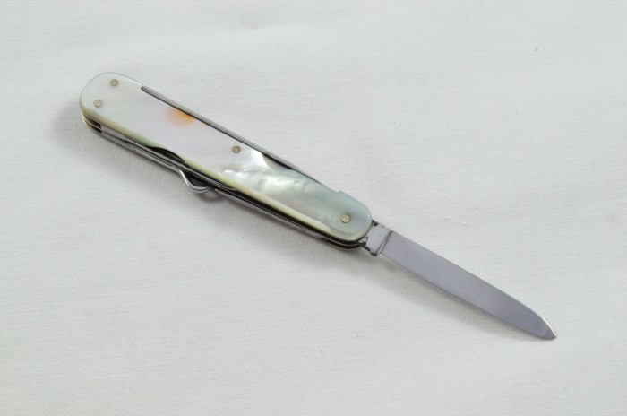 Antique 6 Piece Hand Restored Mother Of Pearl Pen/Pocket Knife c1900 - Sheffield - Levick & Sons - Image 6