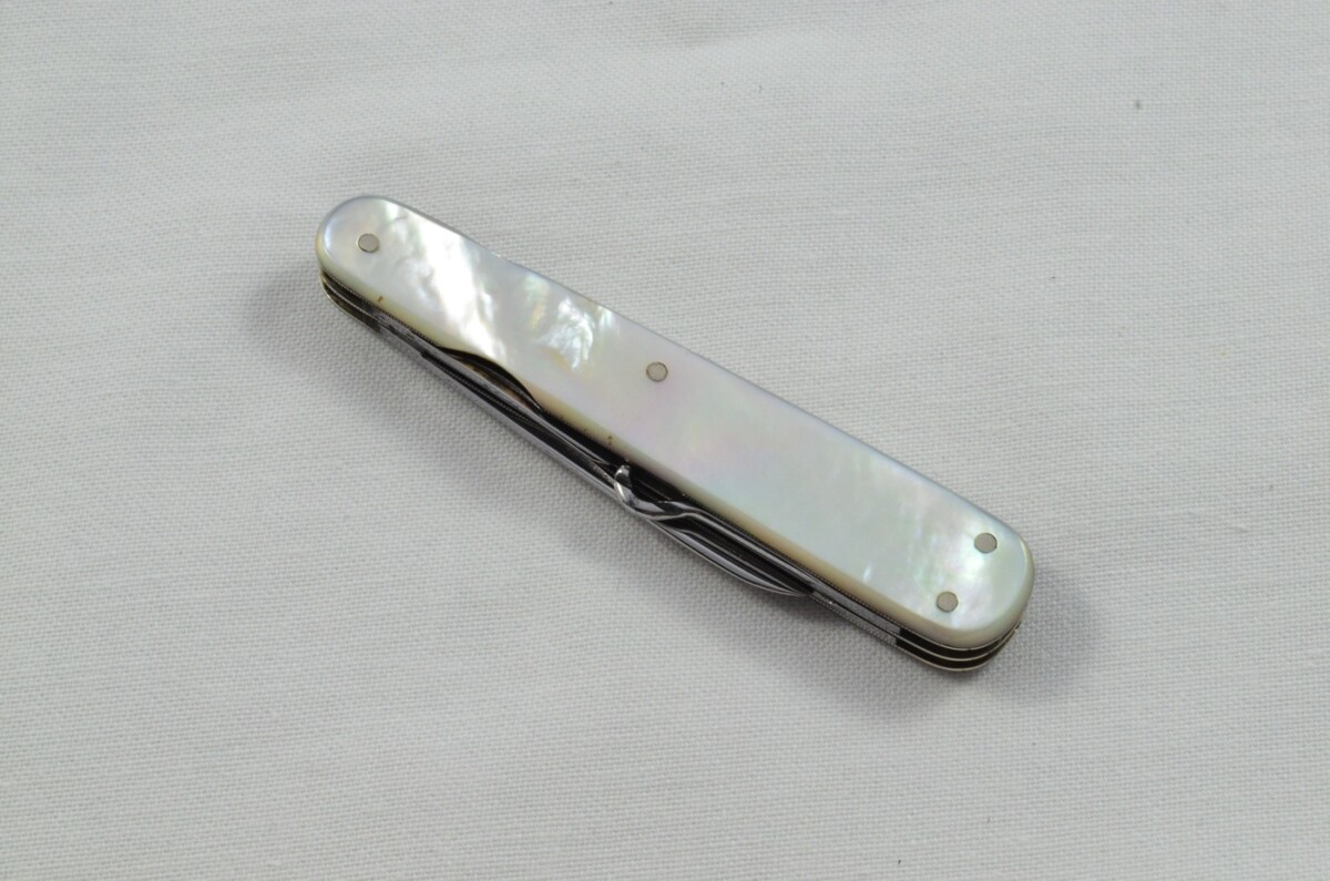 Antique 6 Piece Hand Restored Mother Of Pearl Pen/Pocket Knife c1900 - Sheffield - Levick & Sons - Image 7