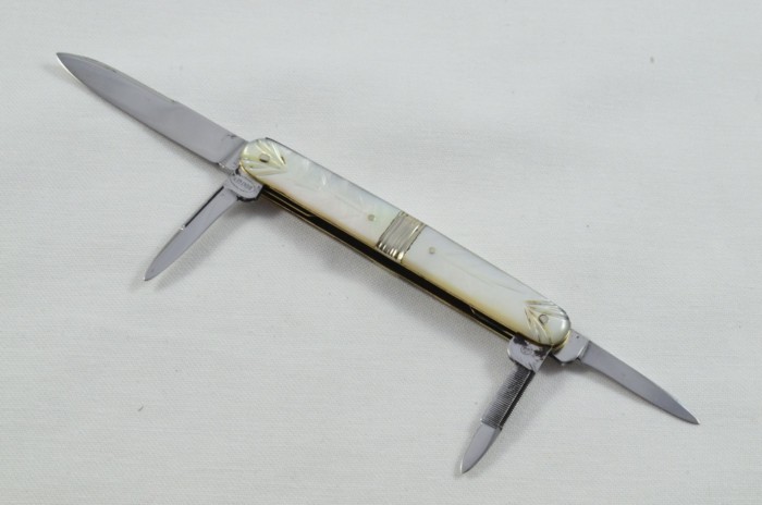 Antique 4 Piece Hand Restored Mother Of Pearl Pen/Pocket Knife c1900 - Solingen - Bontgen & Sabin