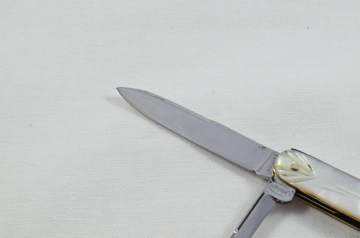 Antique 4 Piece Hand Restored Mother Of Pearl Pen/Pocket Knife c1900 - Solingen - Bontgen & Sabin - Image 9