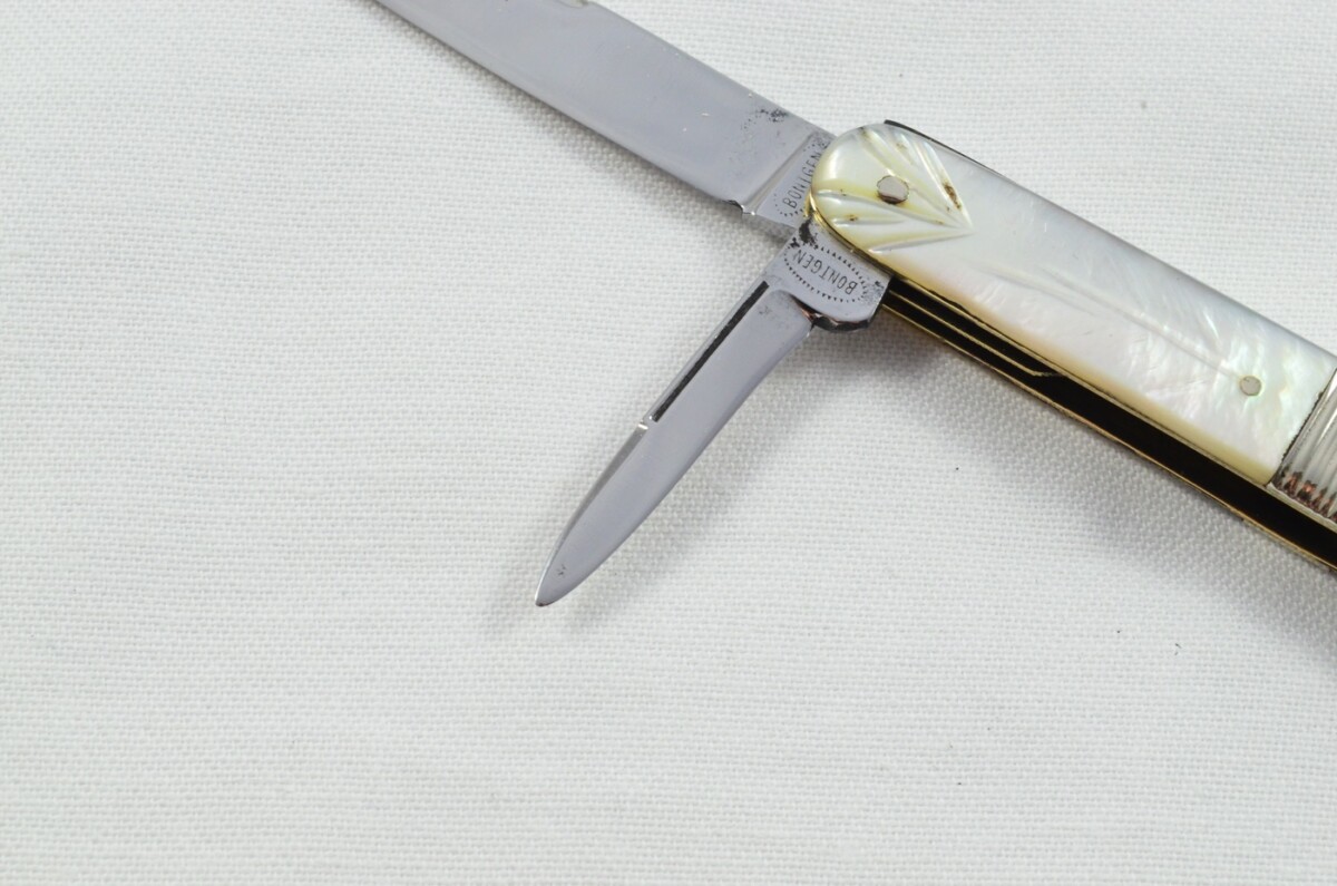 Antique 4 Piece Hand Restored Mother Of Pearl Pen/Pocket Knife c1900 - Solingen - Bontgen & Sabin - Image 8