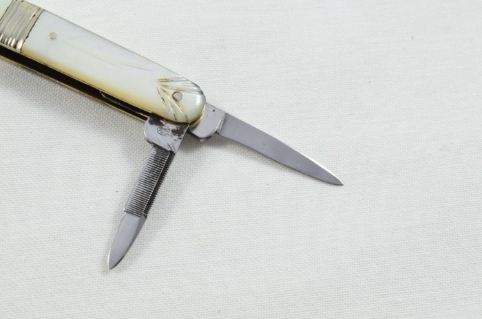 Antique 4 Piece Hand Restored Mother Of Pearl Pen/Pocket Knife c1900 - Solingen - Bontgen & Sabin - Image 7