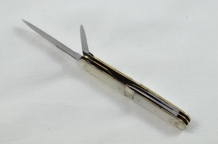 Antique 4 Piece Hand Restored Mother Of Pearl Pen/Pocket Knife c1900 - Solingen - Bontgen & Sabin - Image 5