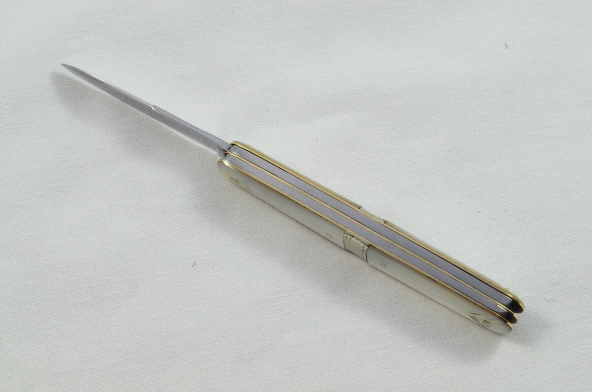 Antique 4 Piece Hand Restored Mother Of Pearl Pen/Pocket Knife c1900 - Solingen - Bontgen & Sabin - Image 3