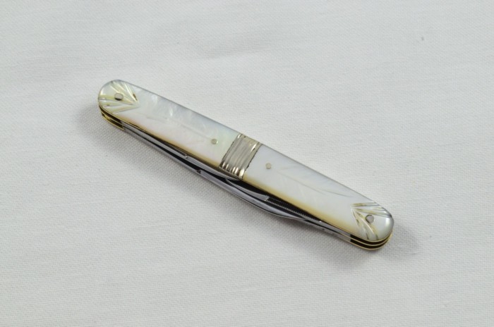 Antique 4 Piece Hand Restored Mother Of Pearl Pen/Pocket Knife c1900 - Solingen - Bontgen & Sabin - Image 2