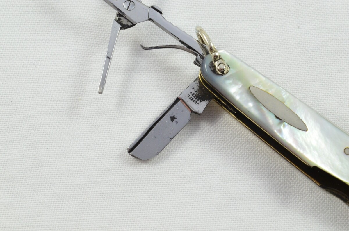 Antique 6 Piece Hand Restored Fancy Mother Of Pearl Pen/Pocket Knife c1880 - Sheffield - Joseph Westby - Image 4