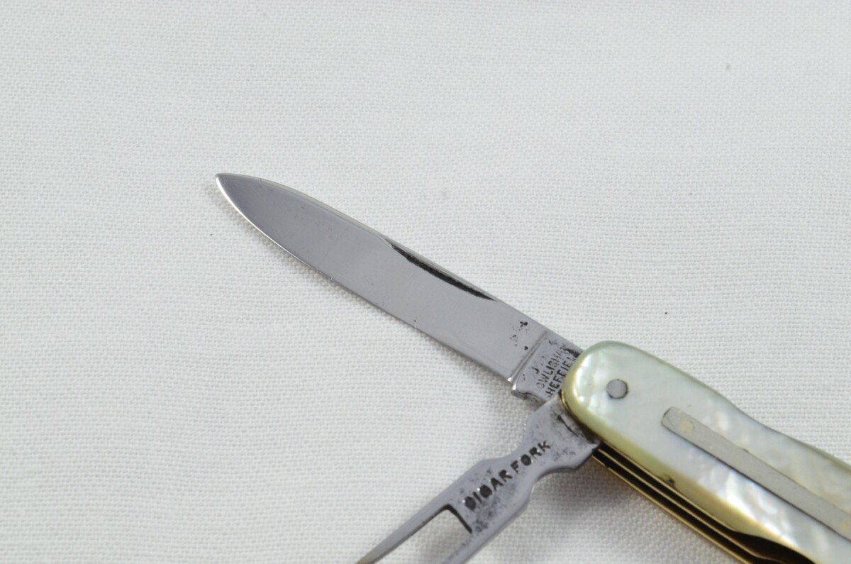 Antique 6 Piece Hand Restored Fancy Mother Of Pearl Pen/Pocket Knife c1930 - Sheffield - J Y Cowlishaw - Image 4