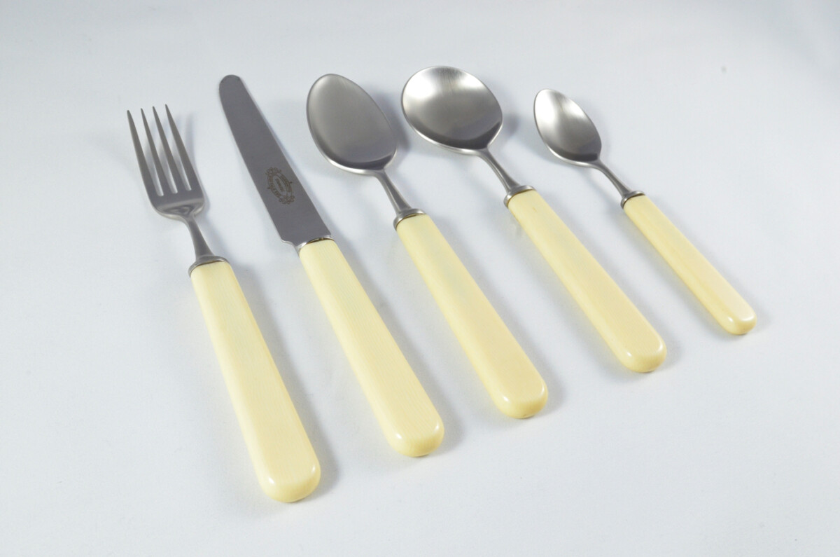 New Fantastic Genuine Cream Handle 5 Piece Place Setting Brushed Finish Made In Sheffield England - Image 3