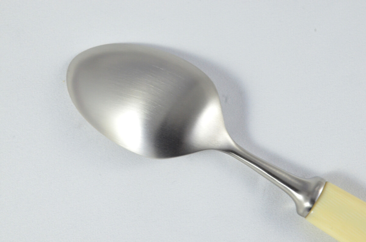 New Fantastic Genuine Cream Handle Dessert Spoon Brushed Finish Made In Sheffield England - Image 4