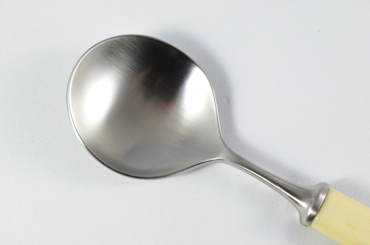 New Fantastic Genuine Cream Handle Soup Spoon Brushed Finish Made In Sheffield England - Image 3