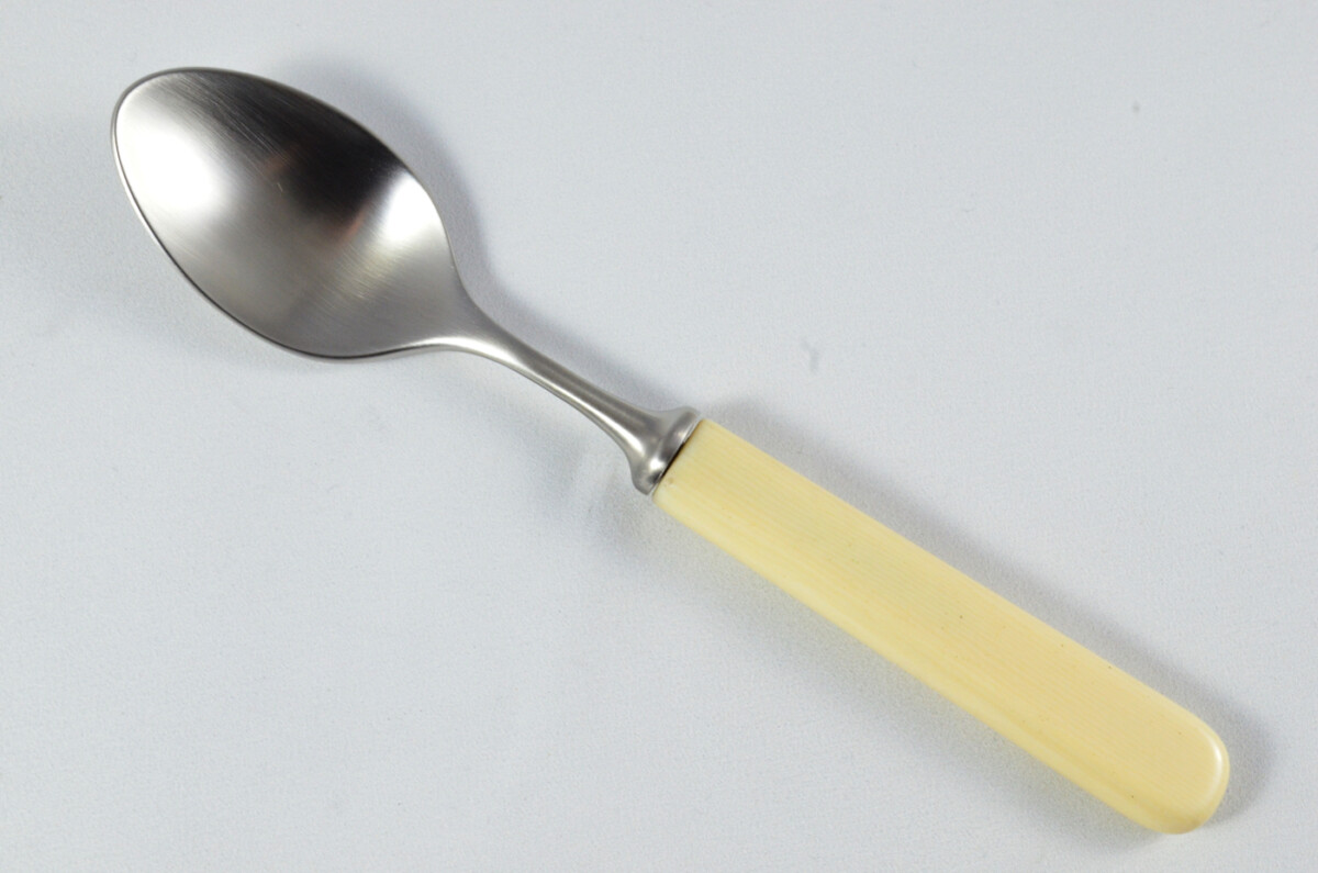 New Fantastic Genuine Cream Handle Tea Spoon Brushed Finish Made In Sheffield England