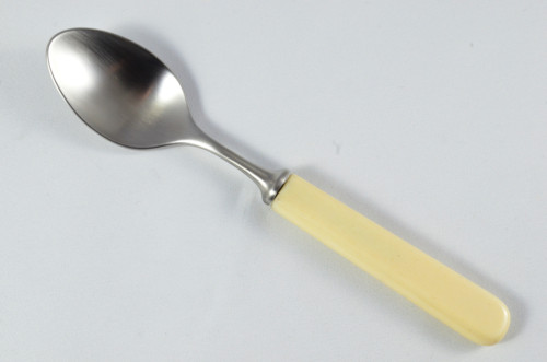 New Fantastic Genuine Cream Handle Tea Spoon Brushed Finish Made In Sheffield England