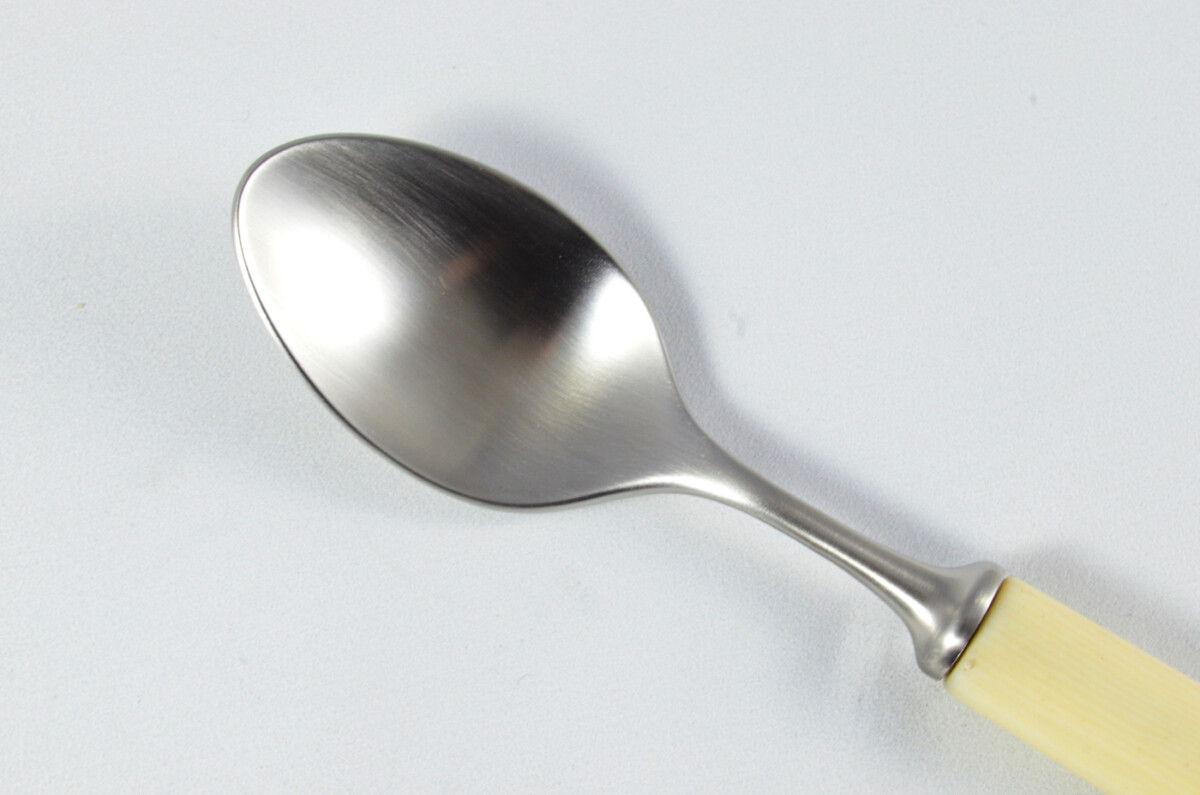 New Fantastic Genuine Cream Handle Tea Spoon Brushed Finish Made In Sheffield England - Image 3
