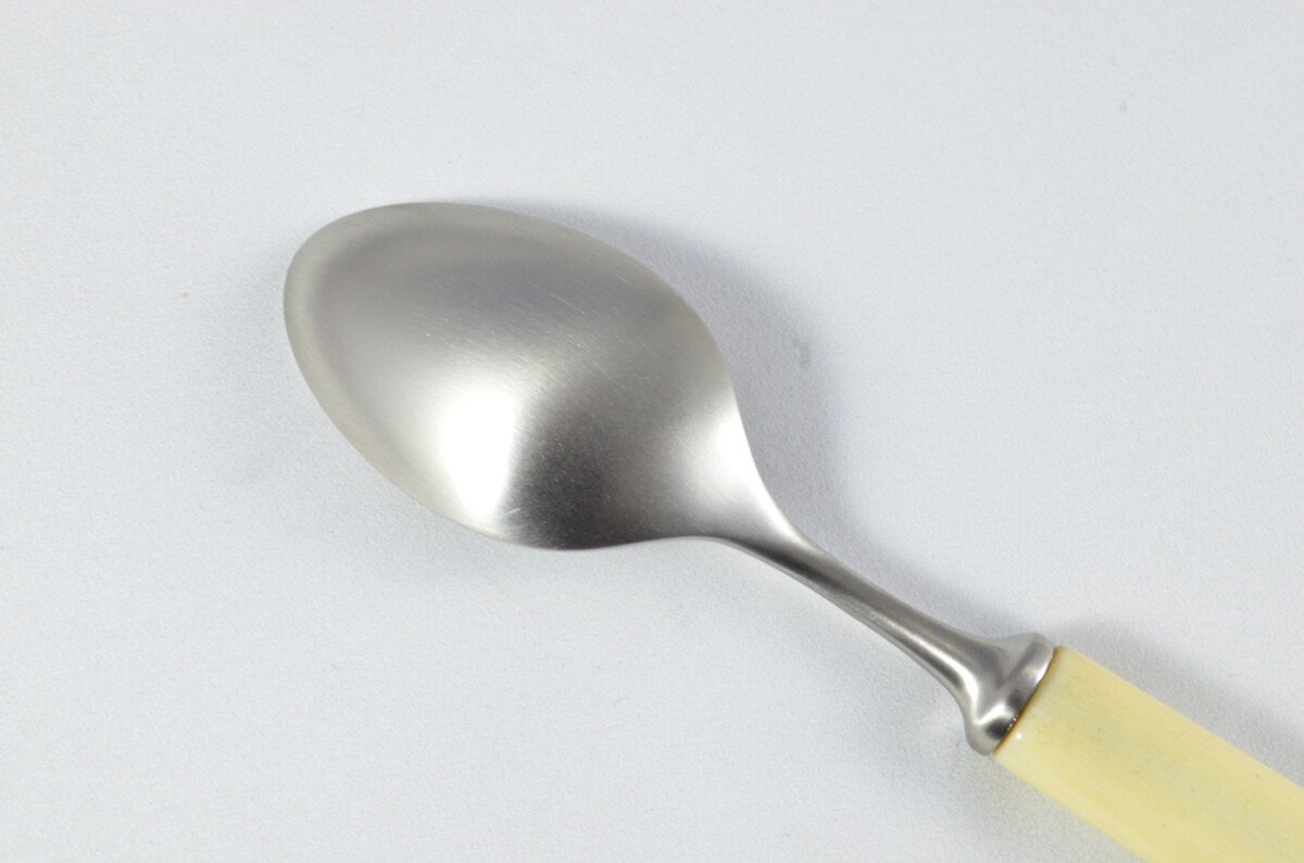 New Fantastic Genuine Cream Handle Tea Spoon Brushed Finish Made In Sheffield England - Image 4