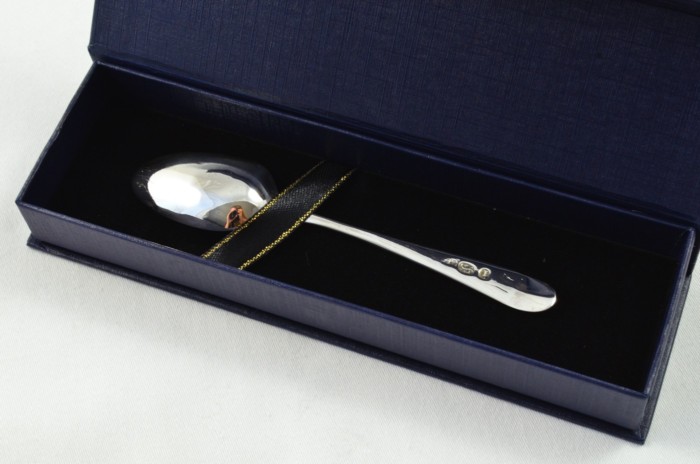 London Solid Silver Antique Christening Spoon - Old English Pattern - Made in 1804 - Presentation Case - Image 2