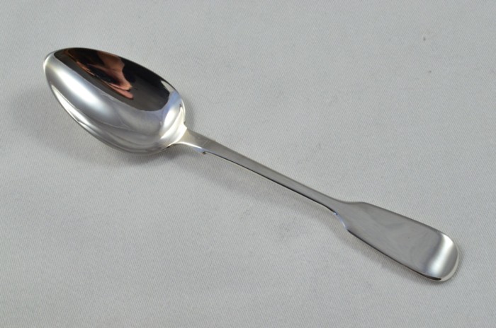 London Solid Silver Antique Christening Spoon - Old English Fiddle Pattern - Made in 1843 - Presentation Case - Image 4