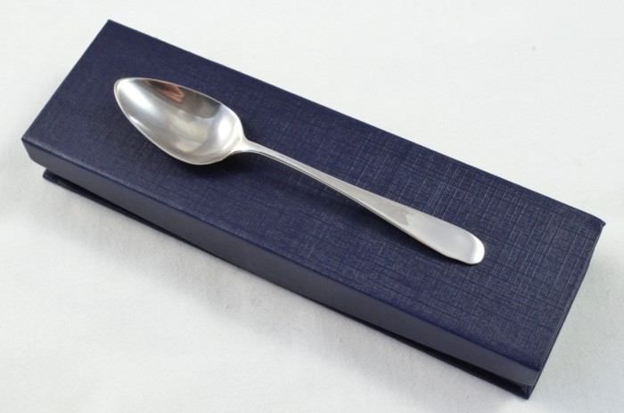 Sheffield Solid Silver Antique Christening Spoon - Old English Pattern - Made in 1799 - Presentation Case