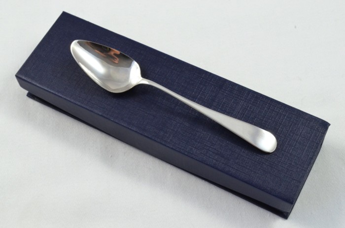 London Solid Silver Antique Christening Spoon - Old English Pattern - Made in 1809 - Presentation Case