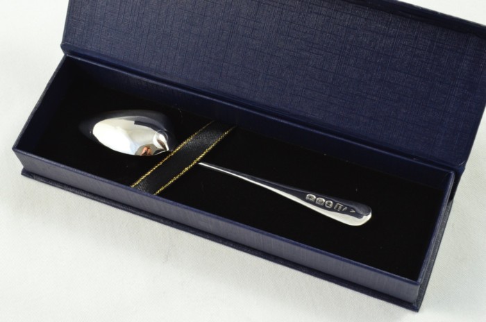 London Solid Silver Antique Christening Spoon - Old English Pattern - Made in 1809 - Presentation Case - Image 2