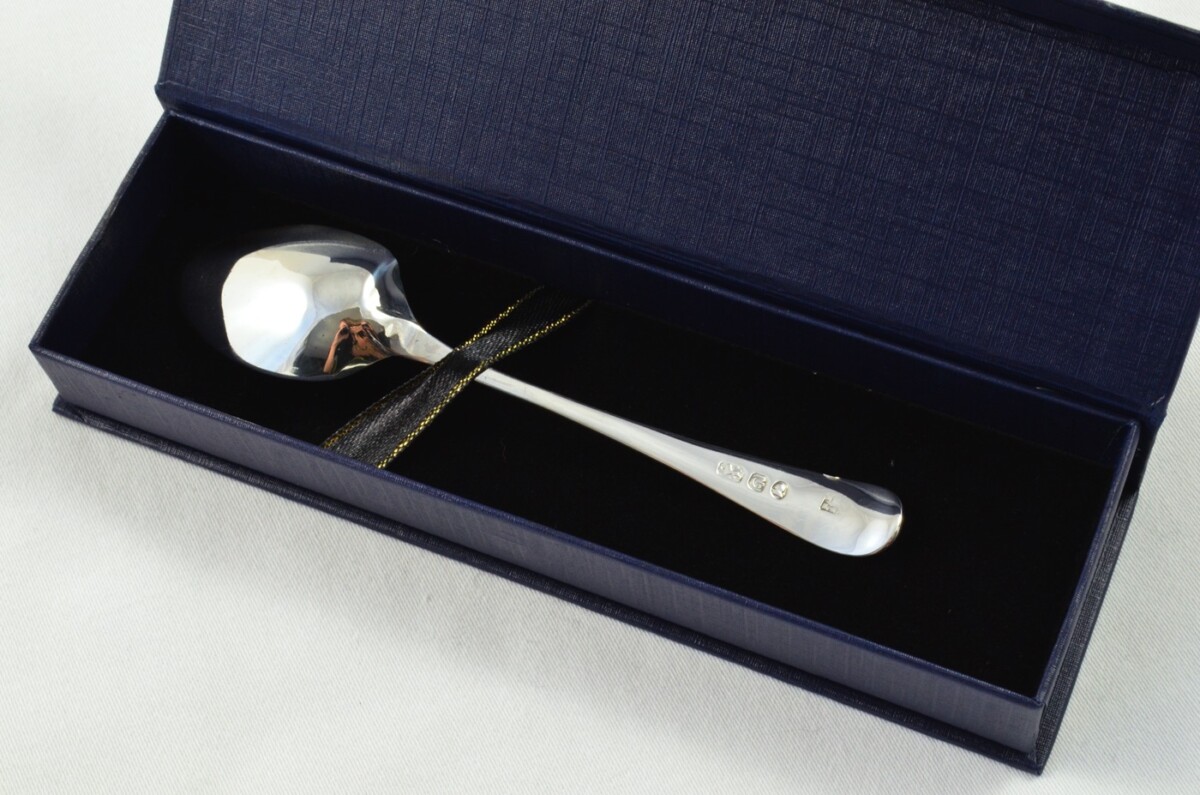 Bateman London Solid Silver Antique Christening Spoon - Old English Pattern - Made in 1802 - Presentation Case - Image 2