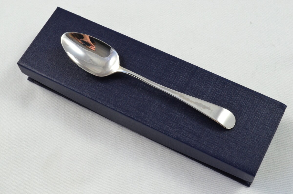 Bateman London Solid Silver Antique Christening Spoon - Old English Pattern - Made in 1801 - Presentation Case