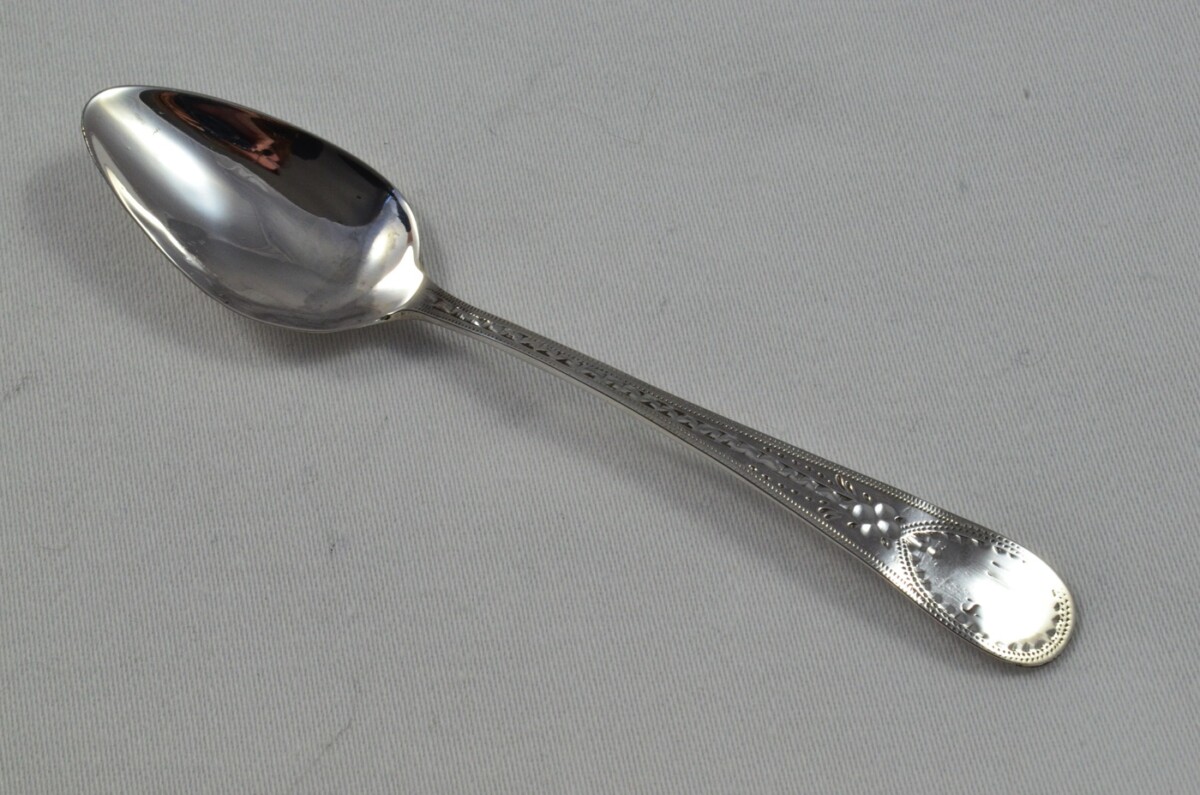 London Solid Silver Antique Christening Spoon - Irish Bright Cut - Made in 1810 - Presentation Case - Image 3