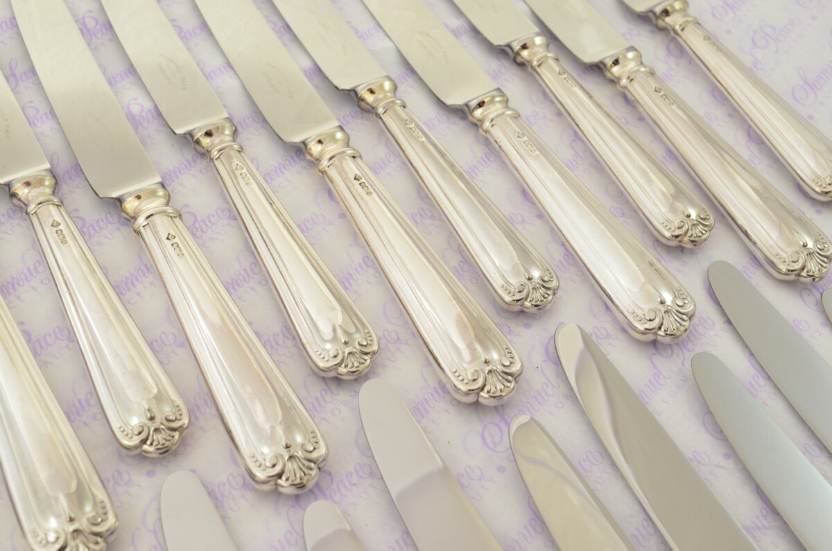 JESMOND PATTERN 12 DINNER & 12 DESSERT KNIVES STERLING SILVER 1982 IMMACULATE CONDITION - Image 3