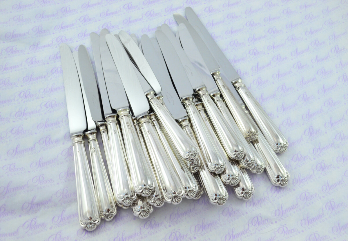 JESMOND PATTERN 12 DINNER & 12 DESSERT KNIVES STERLING SILVER 1982 IMMACULATE CONDITION - Image 12