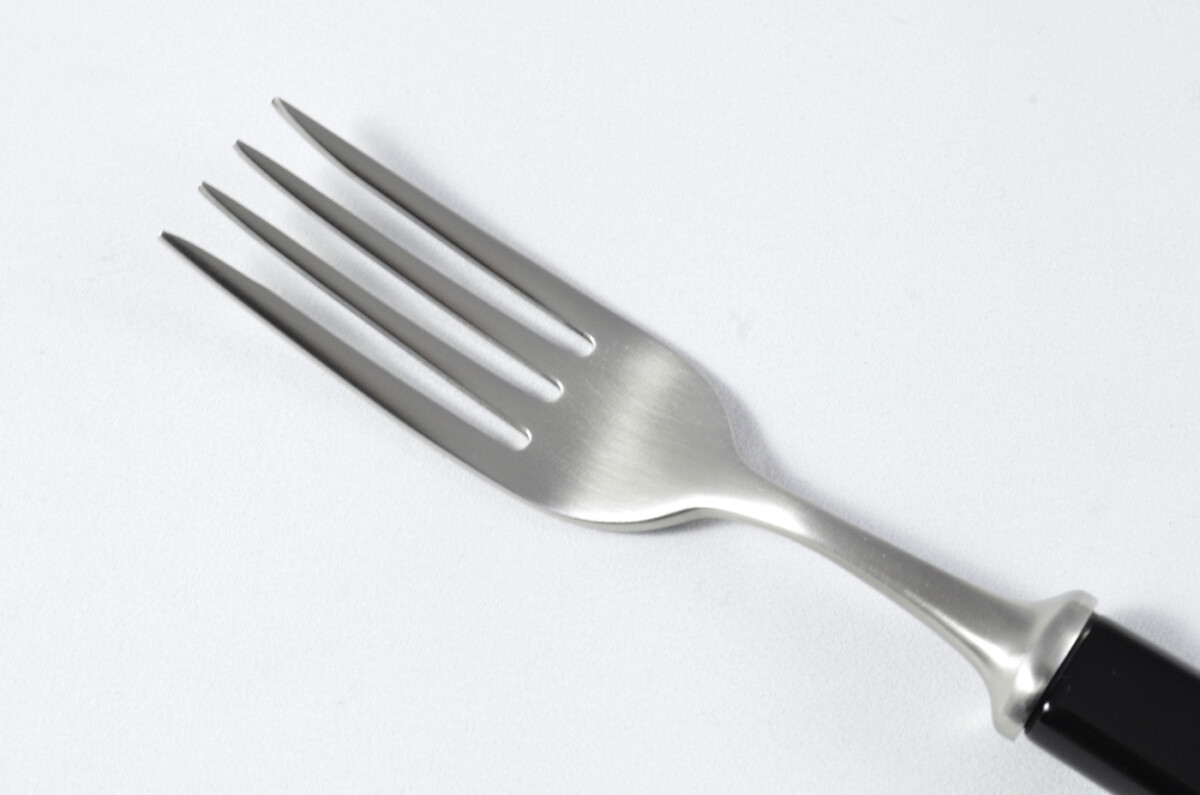 New Fantastic Genuine Black Handle Steak Fork Brushed Finish Made In Sheffield England - Image 3